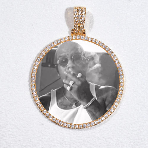 MEDIUM 3D CIRCLE CUSTOM PICTURE PENDANT