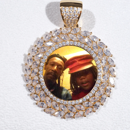 Large 3D Wheat Ear Custom Picture Pendant