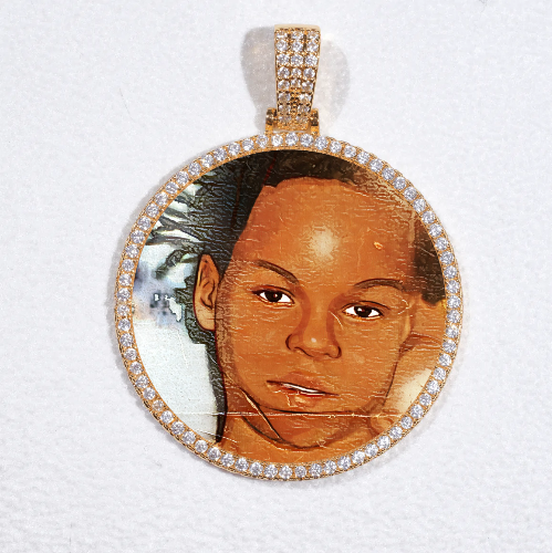MEDIUM 3D CIRCLE CUSTOM PICTURE PENDANT