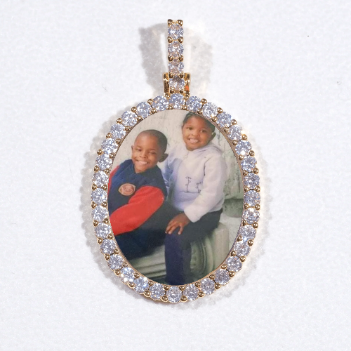 3D Oval Custom Picture Pendant