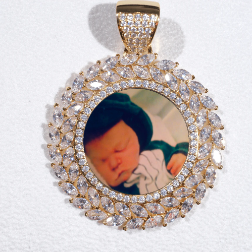 Large 3D Wheat Ear Custom Picture Pendant