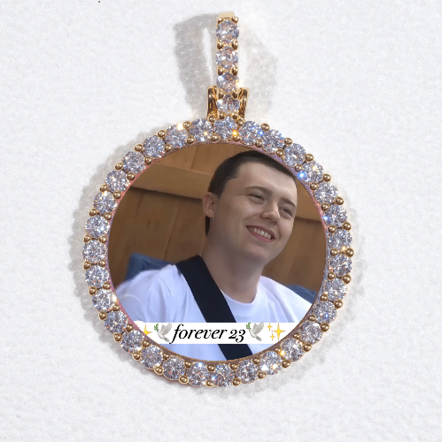 3D CIRCLE CUSTOM PICTURE PENDANT SMALL SIZE