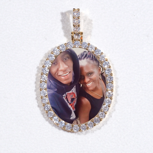 3D Oval Custom Picture Pendant