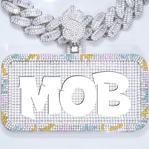 CUSTOM LETTER NECKLACE 3D COLORFUL SQUARE