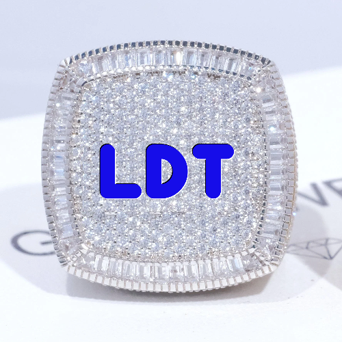 CUSTOM LETTER 3D ICED RING