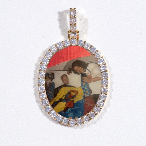 3D Oval Custom Picture Pendant