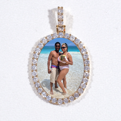 3D Oval Custom Picture Pendant