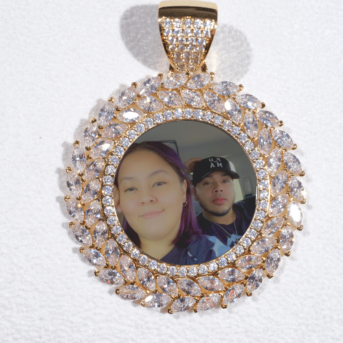 Large 3D Wheat Ear Custom Picture Pendant