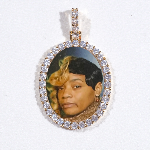 3D Oval Custom Picture Pendant