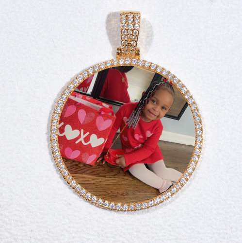 MEDIUM 3D CIRCLE CUSTOM PICTURE PENDANT