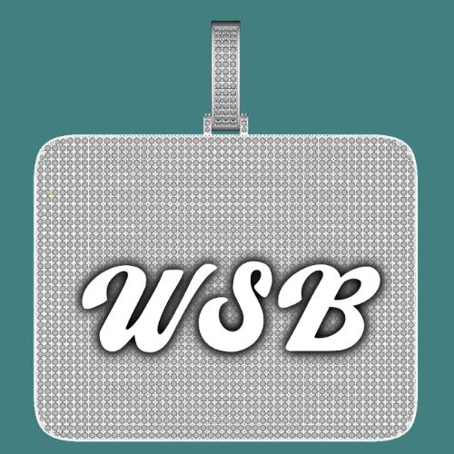 CUSTOM LETTER NECKLACE 3D BIG SQUARE