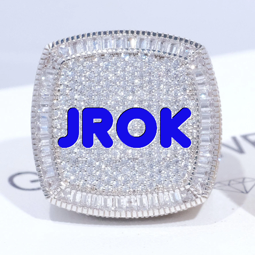 CUSTOM LETTER 3D ICED RING