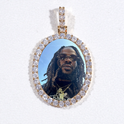 3D Oval Custom Picture Pendant