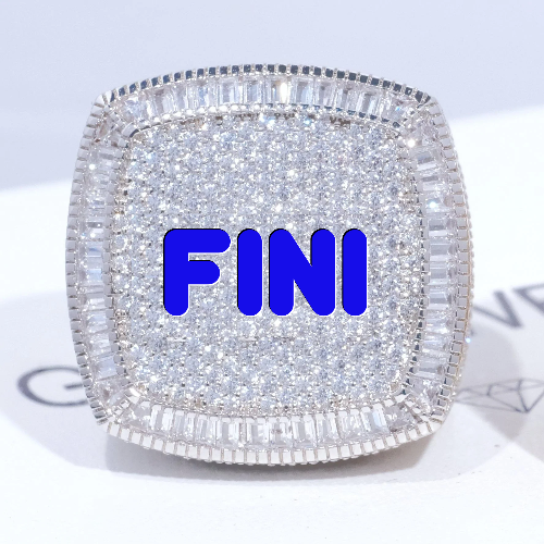 CUSTOM LETTER 3D ICED RING