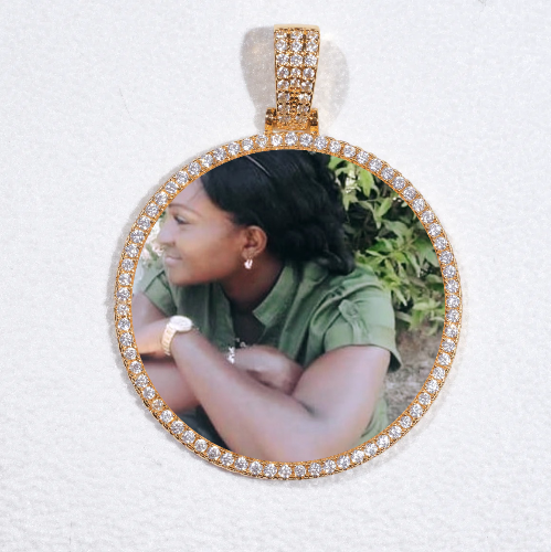 MEDIUM 3D CIRCLE CUSTOM PICTURE PENDANT