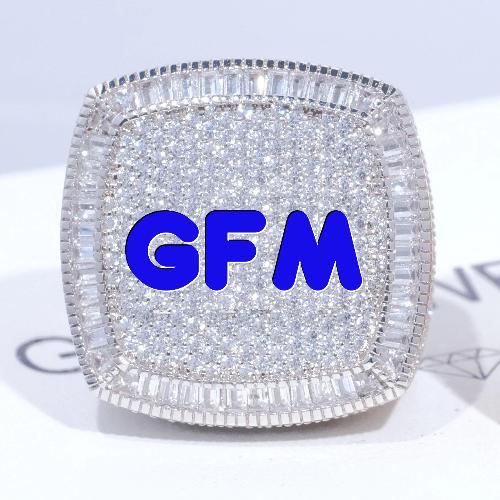 CUSTOM LETTER 3D ICED RING