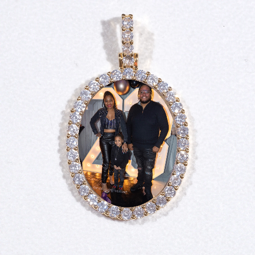 3D Oval Custom Picture Pendant