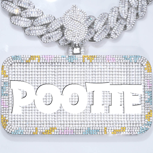 CUSTOM LETTER NECKLACE 3D COLORFUL SQUARE