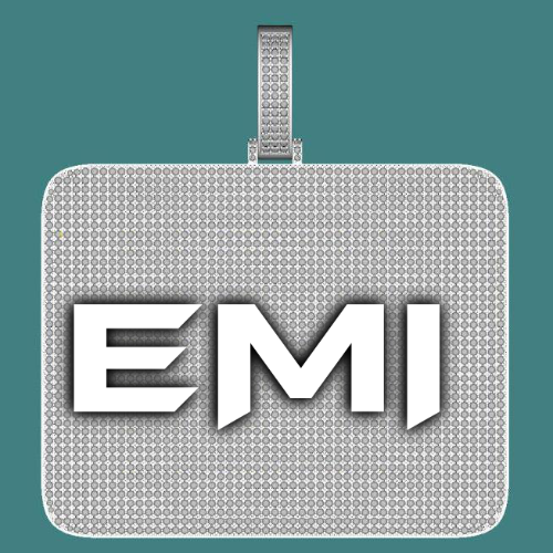 CUSTOM LETTER NECKLACE 3D BIG SQUARE