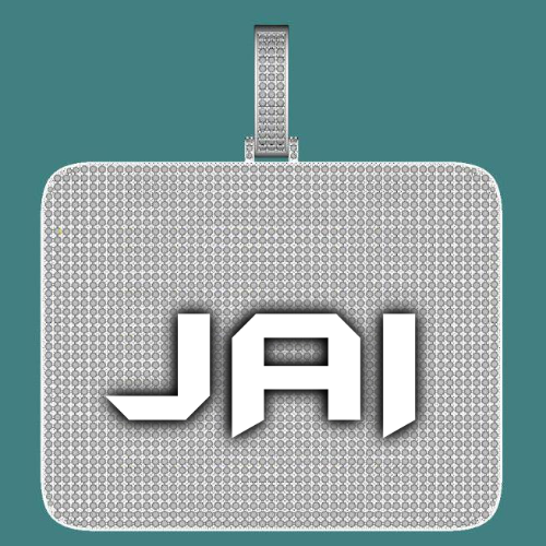 CUSTOM LETTER NECKLACE 3D BIG SQUARE