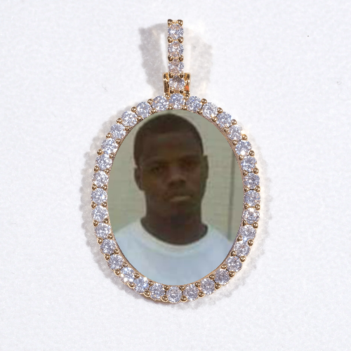 3D Oval Custom Picture Pendant