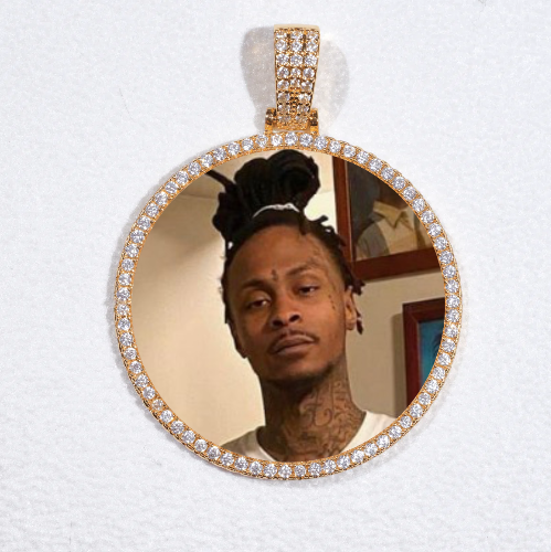 MEDIUM 3D CIRCLE CUSTOM PICTURE PENDANT