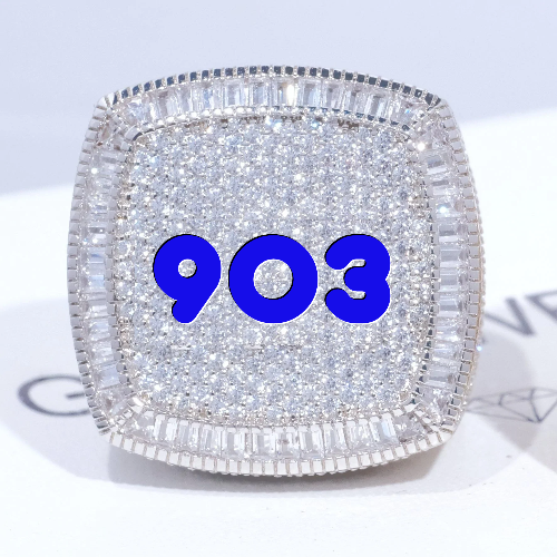 CUSTOM LETTER 3D ICED RING