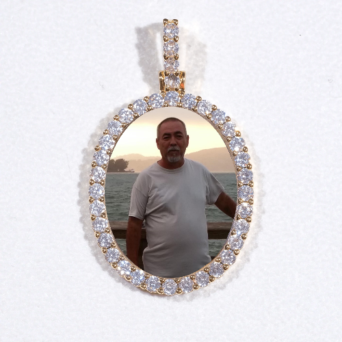 3D Oval Custom Picture Pendant