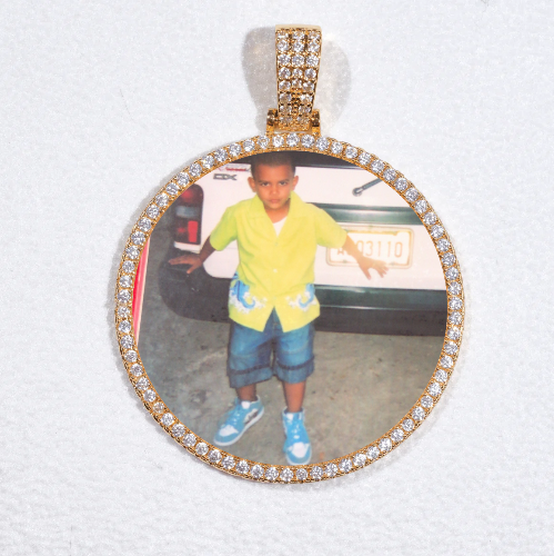 MEDIUM 3D CIRCLE CUSTOM PICTURE PENDANT