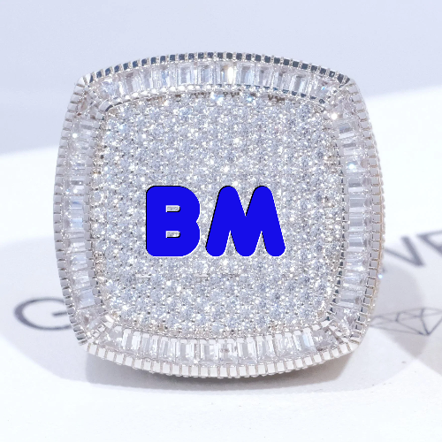 CUSTOM LETTER 3D ICED RING