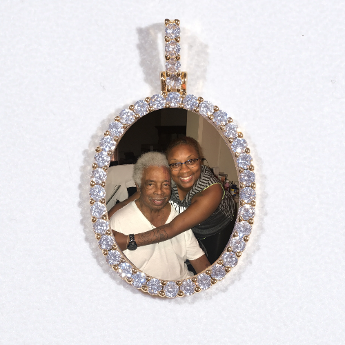 3D Oval Custom Picture Pendant
