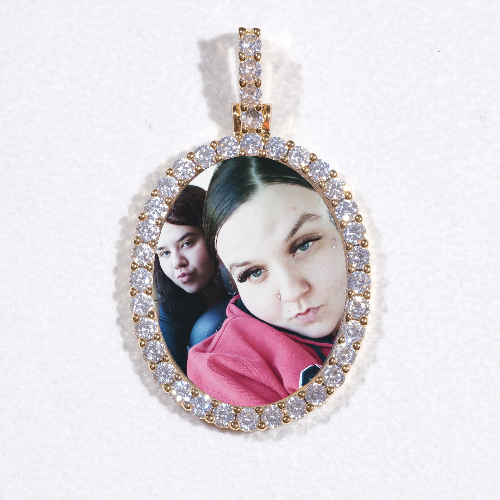 3D Oval Custom Picture Pendant