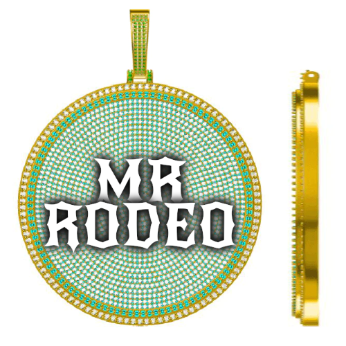 CUSTOM LETTER NECKLACE 3D BIG DISC
