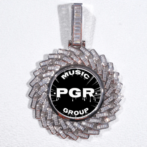 Large 3D Baguette Custom Picture Pendant