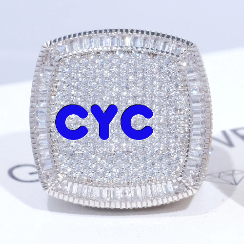 CUSTOM LETTER 3D ICED RING