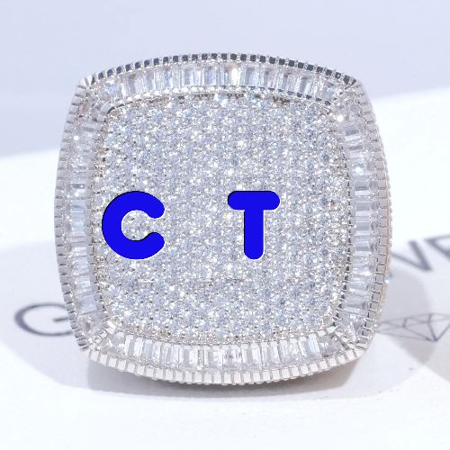 CUSTOM LETTER 3D ICED RING