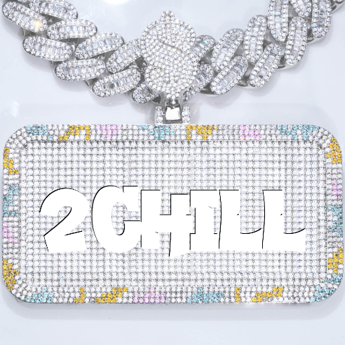 CUSTOM LETTER NECKLACE 3D COLORFUL SQUARE