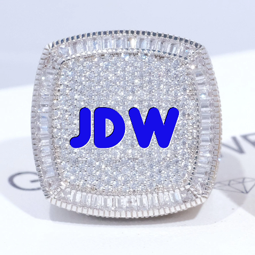 CUSTOM LETTER 3D ICED RING