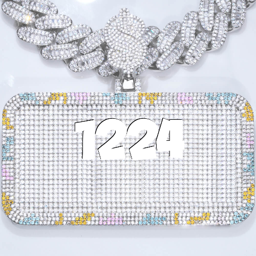 CUSTOM LETTER NECKLACE 3D COLORFUL SQUARE