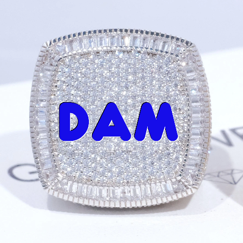 CUSTOM LETTER 3D ICED RING