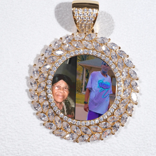 Large 3D Wheat Ear Custom Picture Pendant