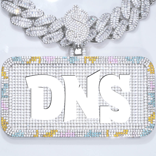 CUSTOM LETTER NECKLACE 3D COLORFUL SQUARE