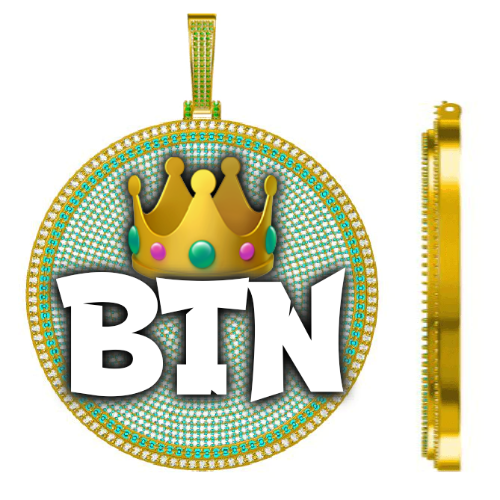 CUSTOM LETTER NECKLACE 3D BIG DISC