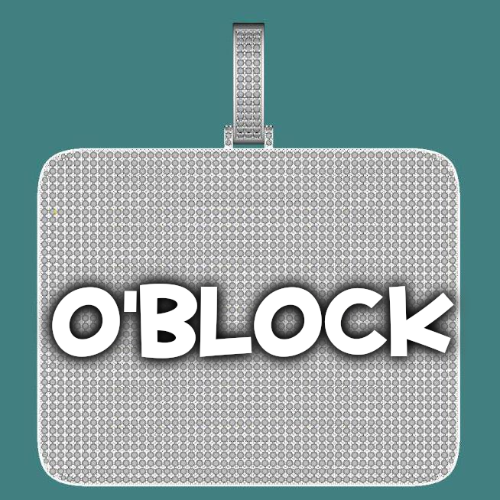 CUSTOM LETTER NECKLACE 3D BIG SQUARE