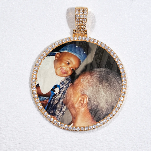 MEDIUM 3D CIRCLE CUSTOM PICTURE PENDANT