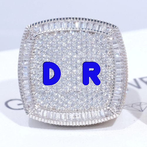 CUSTOM LETTER 3D ICED RING