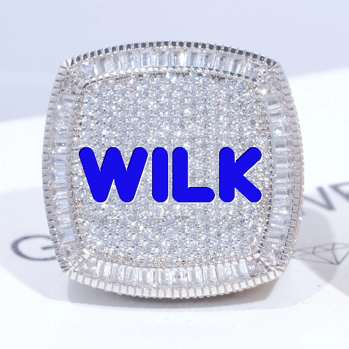 CUSTOM LETTER 3D ICED RING