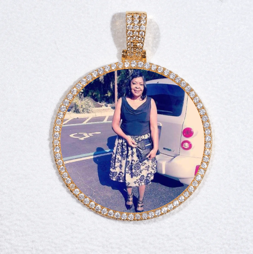 MEDIUM 3D CIRCLE CUSTOM PICTURE PENDANT