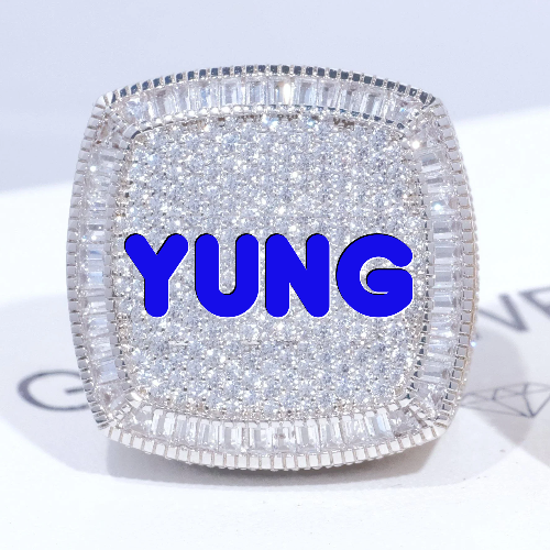 CUSTOM LETTER 3D ICED RING