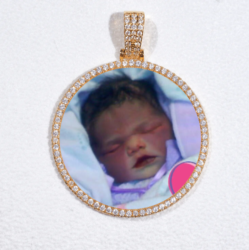 MEDIUM 3D CIRCLE CUSTOM PICTURE PENDANT
